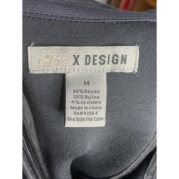 Love X Design Woman’s Black Bodycon‎ Off Shoulder Little Black Dress Size M - Picture 4 of 6